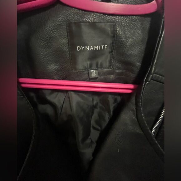 Dynamite Black Leather Jacket (Small) - Picture 3 of 3